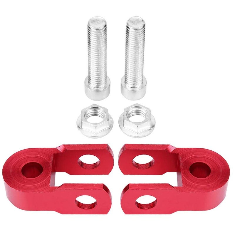 Aramox Rear Shock Extender, Aramox 2PCS Absorber Riser Universal Motorcycle High Damping Device Thicken Pad Chassis Extender Taper Riser With Screws Red - Image 1